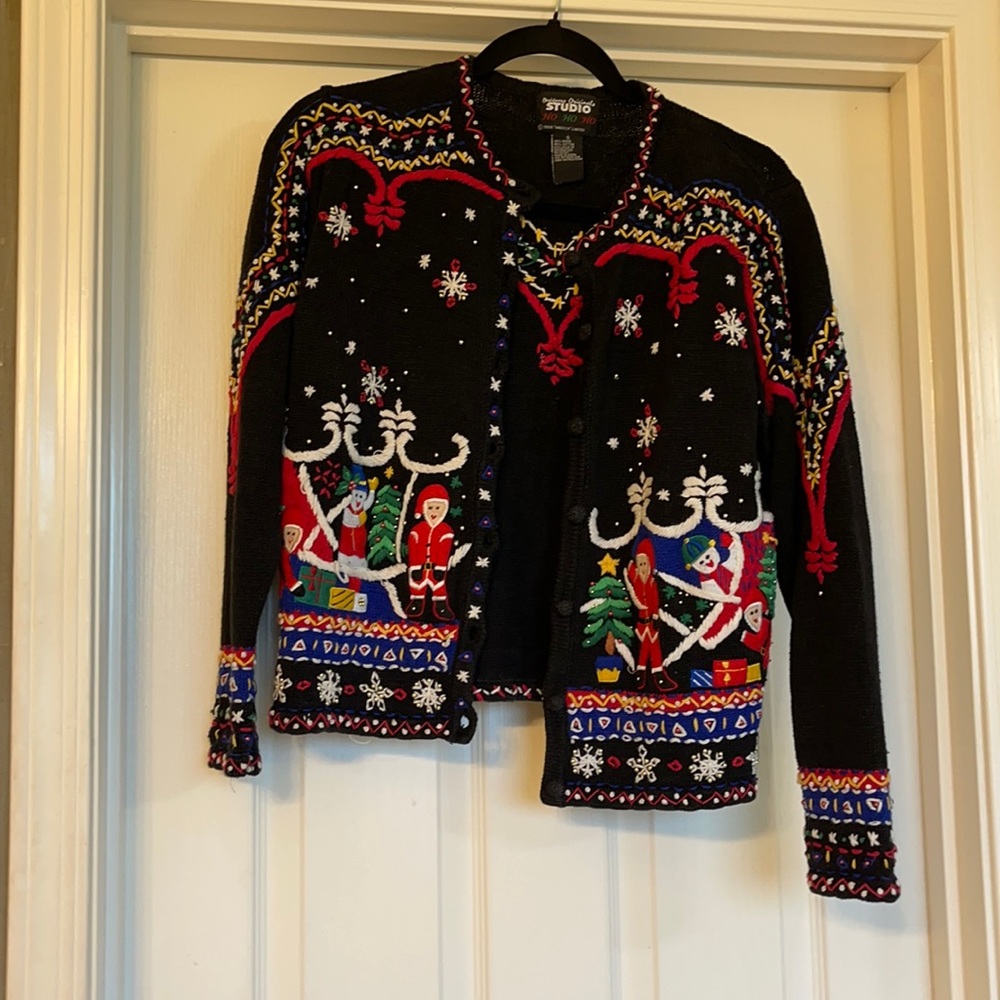 Christmas cardigan sweater size small